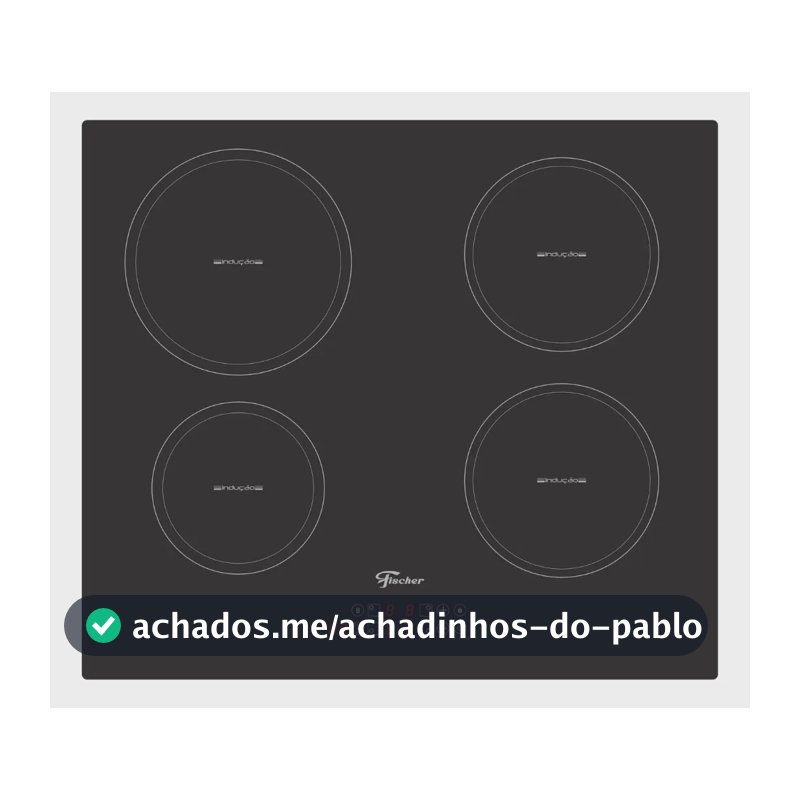 Cooktop De Indução Fischer 4 Bocas Vitrocerâmica Com Touch Screen 220v Preto