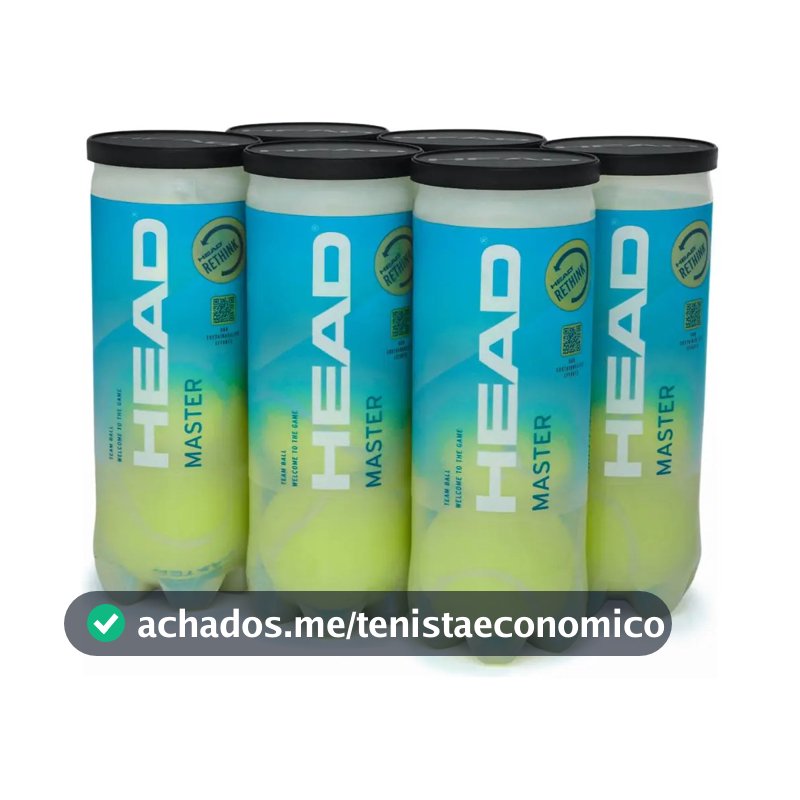 Bola De Tênis Head Master Pack Com 6 Tubos