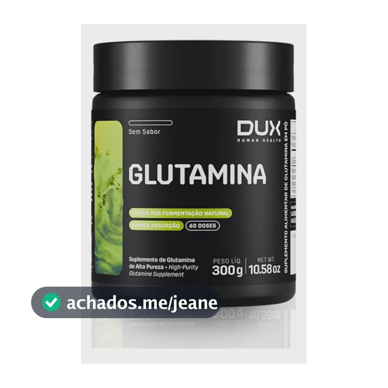 Glutamina Dux 300g Isolada 5g Por Porção Suplemento Sem Sabor