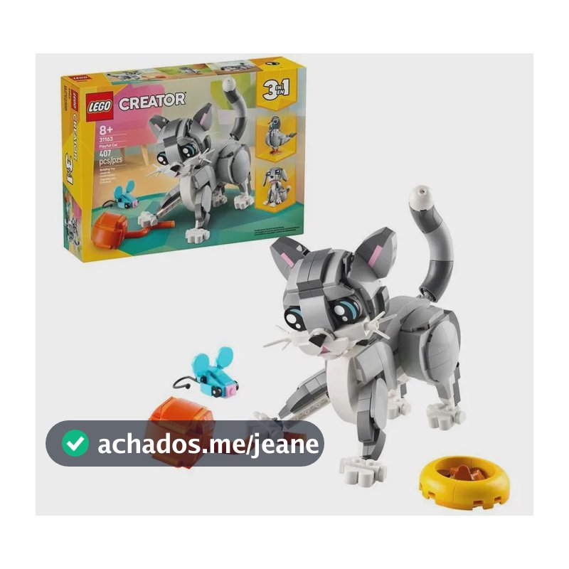 Lego Gato Brincalhão 3 Em 1 31163 407 Peças 407 3 Em 1
