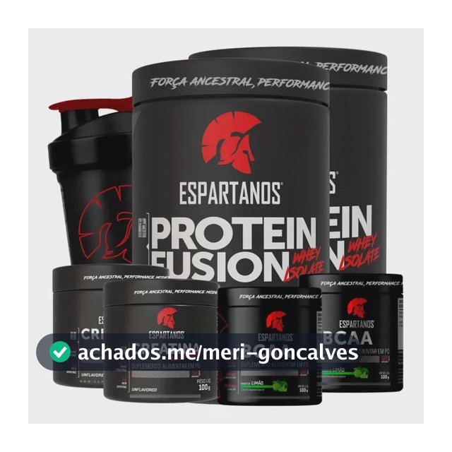 Combo Duplo Whey Fusion + 2x Bcaa + 2x Creatina + Shaker Morango