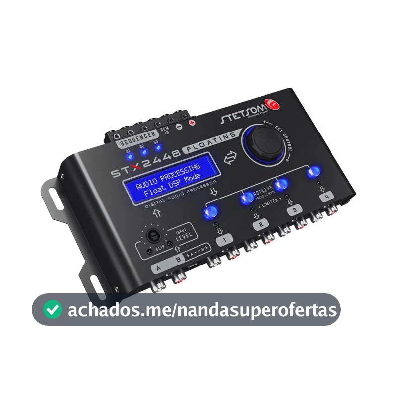Processador Stetsom STX 2448 Floating Digital Automotivo c/ 2 Entradas e 4 Saídas RCA