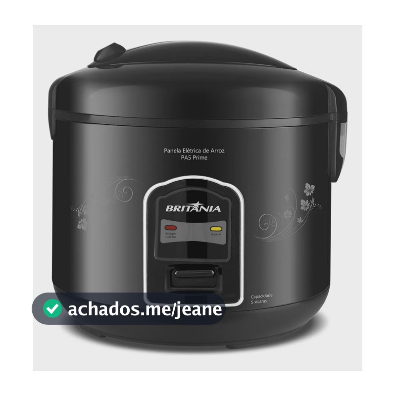 Panela De Arroz Britânia Pa5 Prime Preta