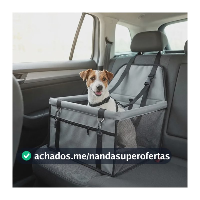 Cadeira Pet Para Carro Assento Transpet Cinza