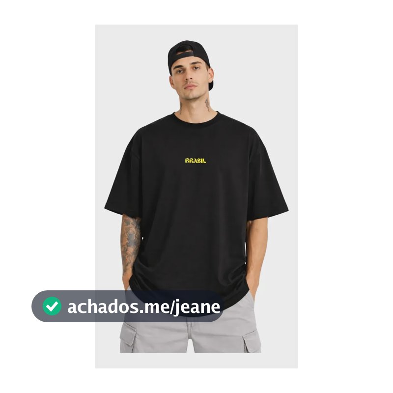 Camiseta Oversized Masculina Algodão Estampada Para Academia Preto Gg