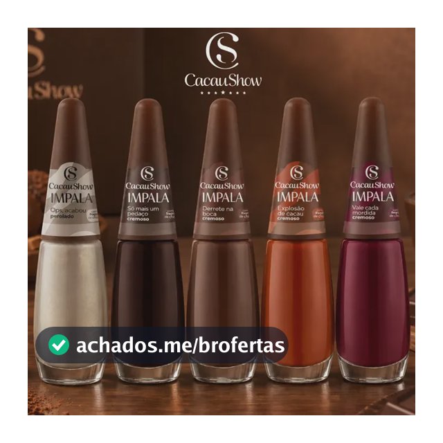 Kit 5 Esmaltes Impala Lançamento Cacau Show Cremoso/perolado Linha Impala Cacau Show