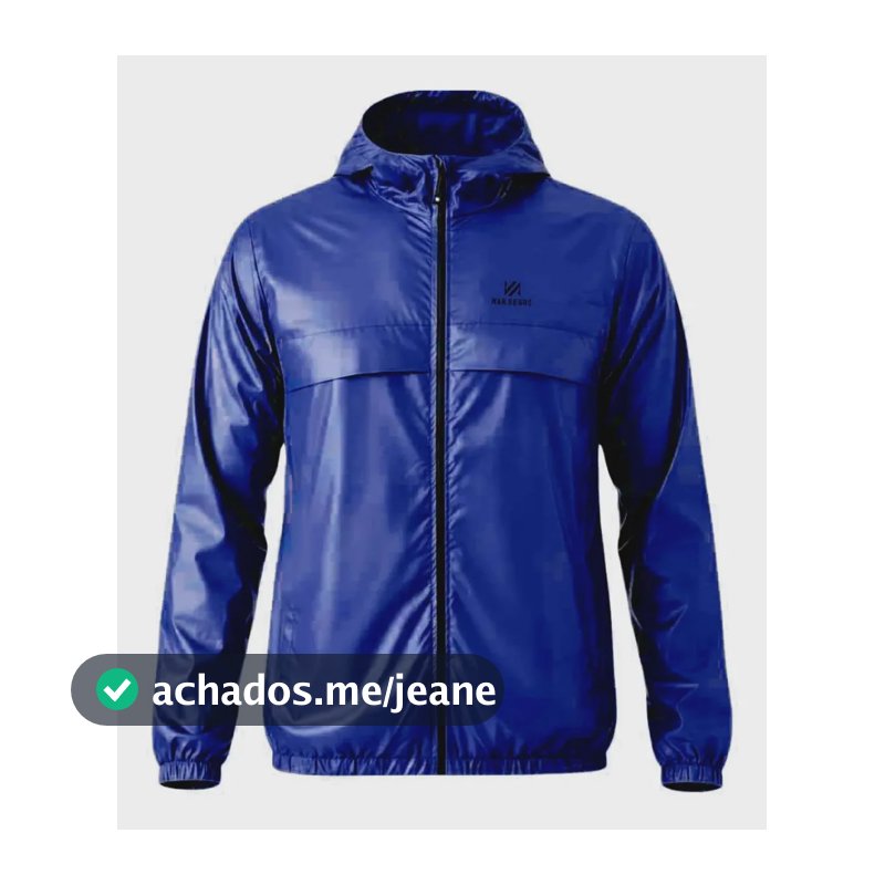 Corta Vento Jaqueta Masculina C Proteção Uv Com Capuz Cores Azul G2