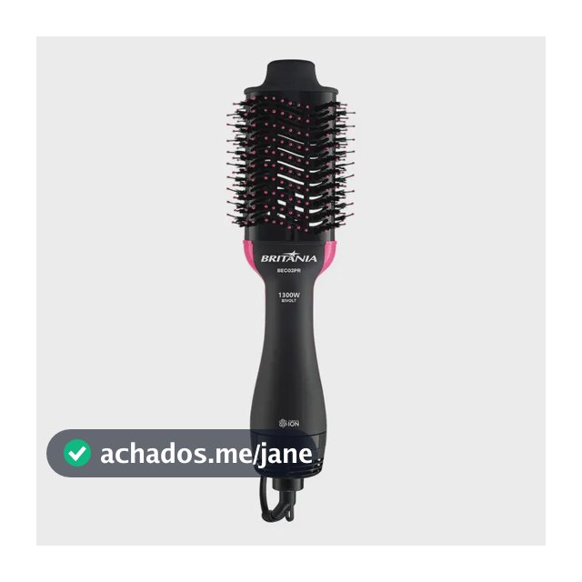 Britânia Escova Secadora Bec02pr 4 Em 1 1300w Cor Preto e Rosa