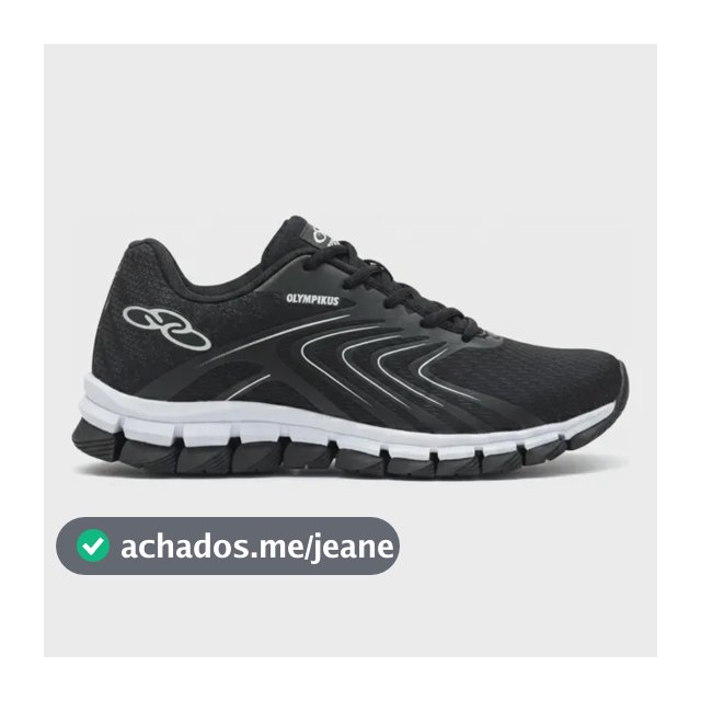 Tenis Masculino Esportivo Olimp Academia Caminhada Confort Preto/branco 43 Br