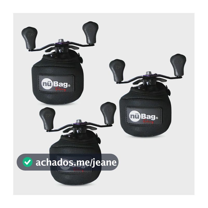 3 Un. Capas Porta Carretilha Neoprene E Molinete Transporte Preto Kit 3 Protetor De Carretilhas Neoprene Protege No Transporte Impactos Fechamento Ajustável Velcro Fácil De Usar