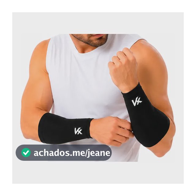 Manguito Kanxa Curto Compressão Esportivo Proteção Uv P-m Preto