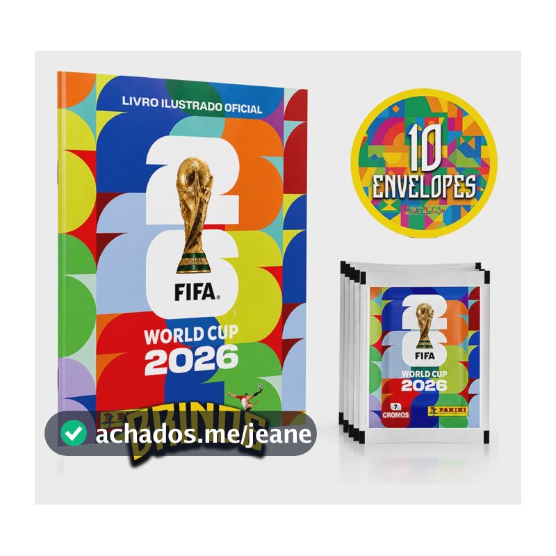 Kit 70 Figurinhas Do Álbum Copa Do Mundo 2026 + Album Brinde