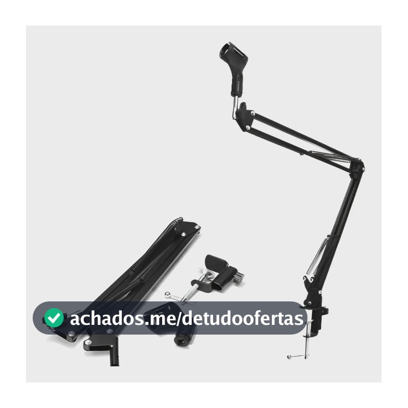 Pedestal de Mesa Articulado para Microfone MinyMix de Aço