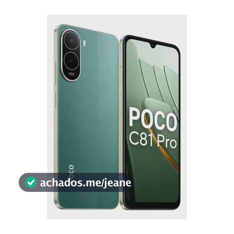 Xiaomi Poco C81 Pro 4G Dual Sim 256gb 4gb Ram Tela LCD 6,9" 120Hz 6000mah Fast Charge 15W Cor Verde