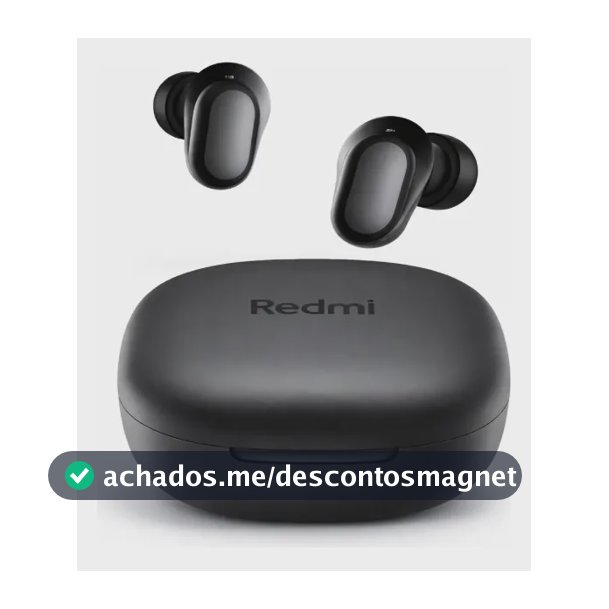 Fone De Ouvido Bluetooth Xiaomi Redmi Buds 6 Play Preto Preto