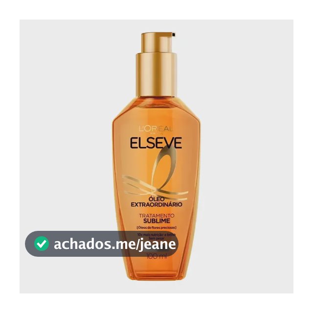 L'Oréal Paris Elseve Óleo Extraordinário 100ml - Leave In Anti Frizz Protetor Térmico Tratamento Reconstrutor Para Todos Os Tipos De Cabelo