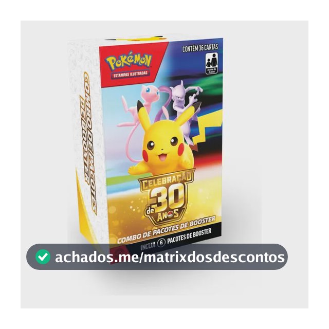 Pokémon Tcg  30 Anos Mini Booster Box Com 6 Boosters Ptbr Pokémon Celebração De 30 Anos Mini Booster Box Português Br