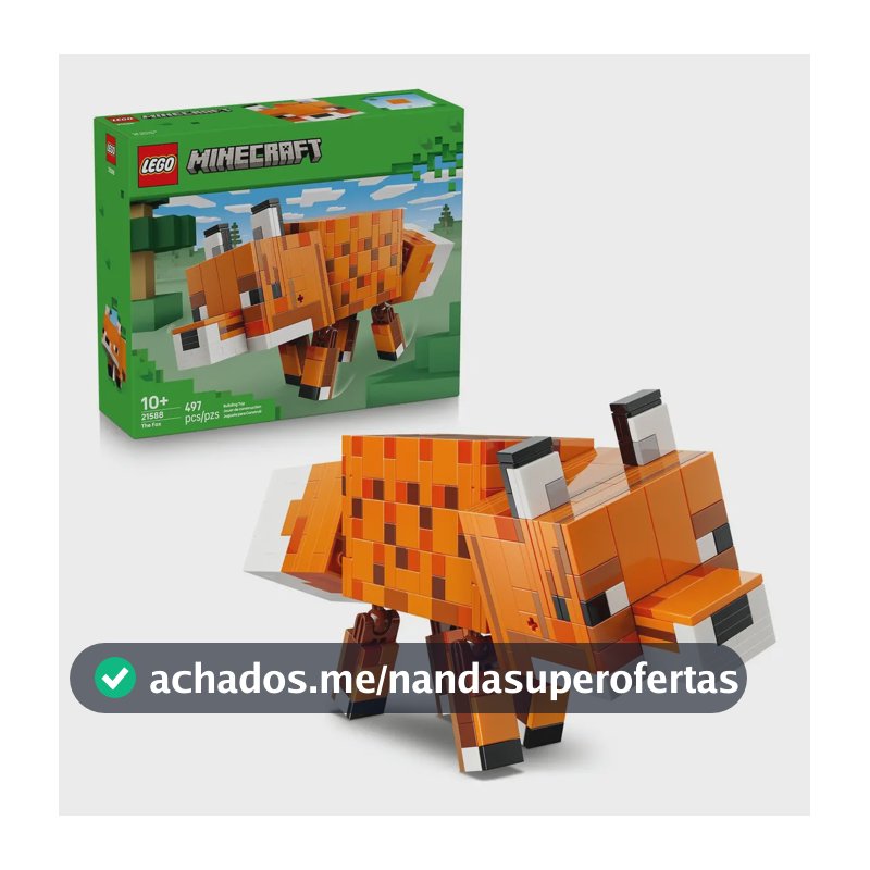 LEGO Minecraft A Raposa, 497 Peças - 21588