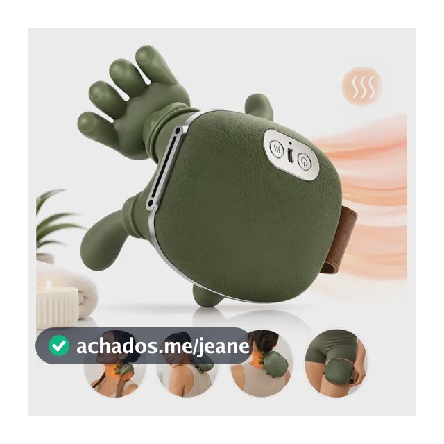 Massageador Pescoço Ombros Sem Fio Com Aquecimento Verde 127/220v