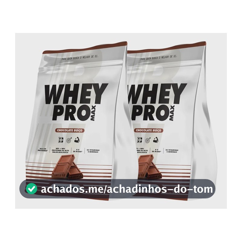 2x Whey Pro Protein Isolado E Concentrado 1,8 Kg Premium Chocolate Suíço