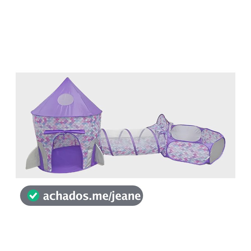 Tenda Barraca 3x1 Infantil+cesta Basquete Piscina Bol Sereia Sereia Lilas