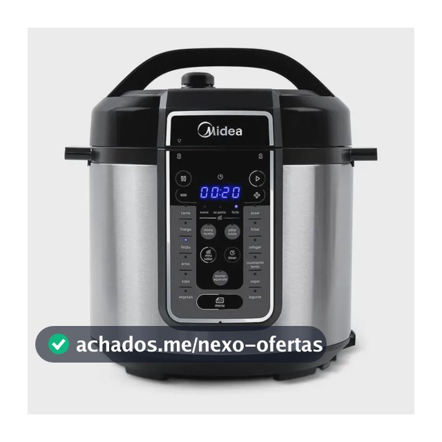 Panela De Pressão Elétrica 6 L Mastersteam Inox Midea Cor Cinza