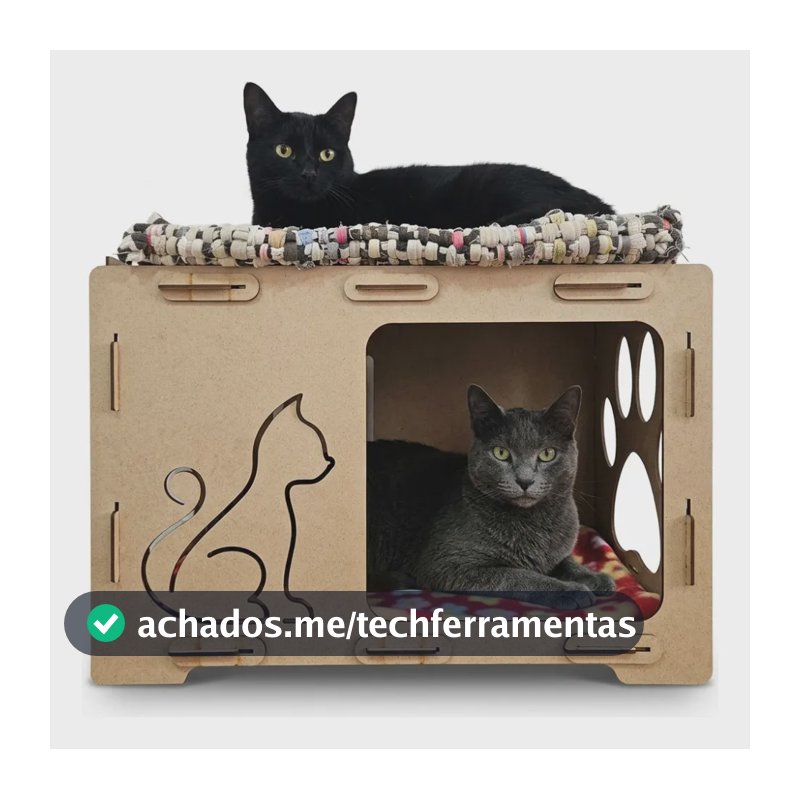 Casinha Pet Playground Gato Descanso Pet Nicho Felino Bege