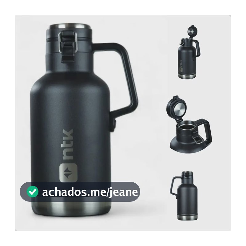 Garrafa Térmica Growler NTK Aço Inox Parede Dupla 1,9 Litros Nautika