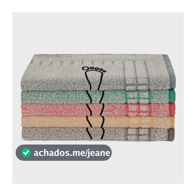 Kit 5 Tapetes Banheiro Algodão Toalhas BRK Felpudo Mali 45x70cm