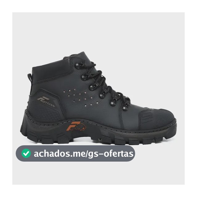 Bota Masculina Bico Pvc Coturno Trabalho Botina Segurança