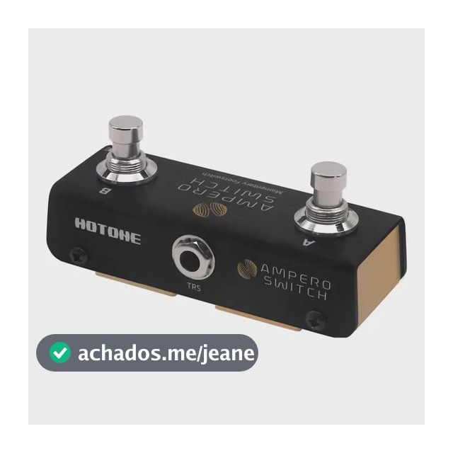 Pedal Controlador Hotone Ampero Switch FS-1 Prateado com Cabo TRS 80cm