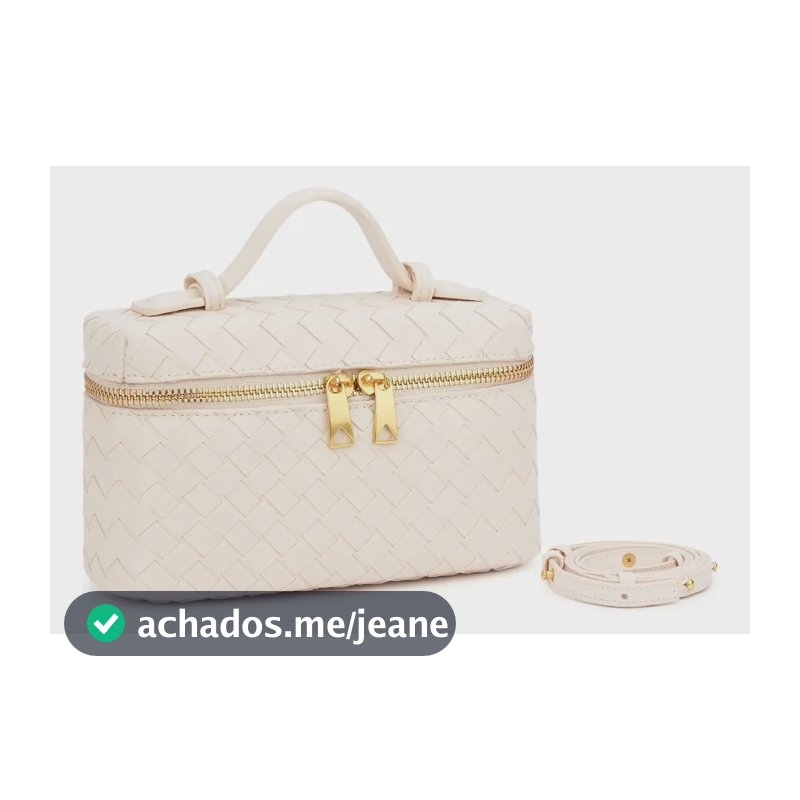 Bolsa De Mão Feminina Trançada Pequena Com Alça Transversal Clara