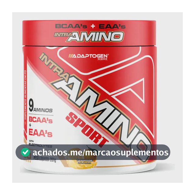 Suplemento Em Pó Adaptogen Science Intra Amino Sport Bcaa Sabor Tangerina Em Pote De 198g