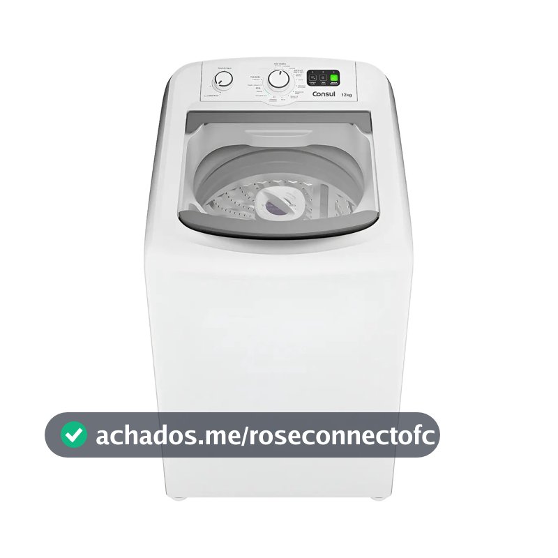Máquina De Lavar Branca Consul 12kg Com Dosagem Econômica E Cor Branco 110v