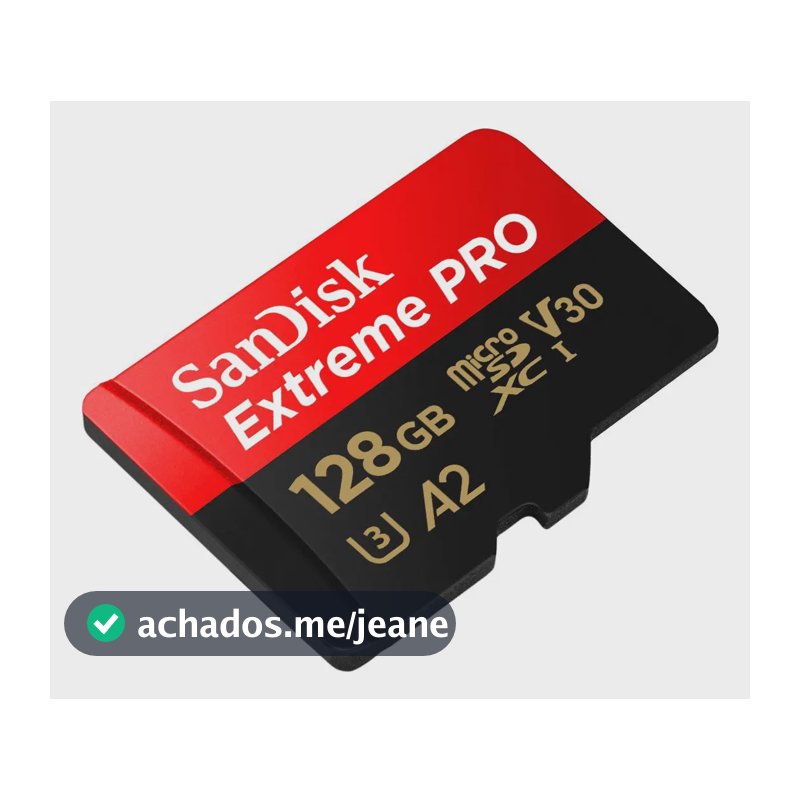 Cartão Memória Sandisk 128gb Micro Sd Extreme Pro 200mbs V30