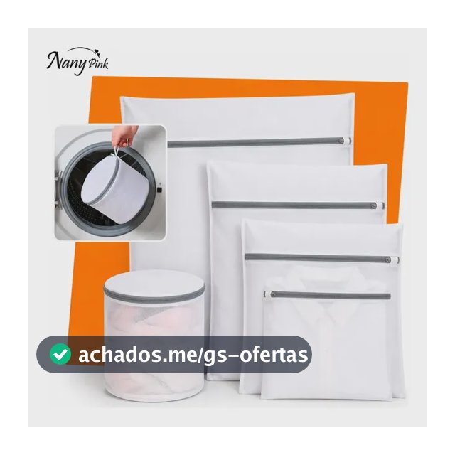 Kit 5 Sacos Para Máquina De Lavar Roupa Rede Protetora Para Lavar Roupas Delicadas Lingerie Meias Tênis E Roupas Íntimas Saco Protetor Lavanderia Com Zíper Resistente - BUENIDO