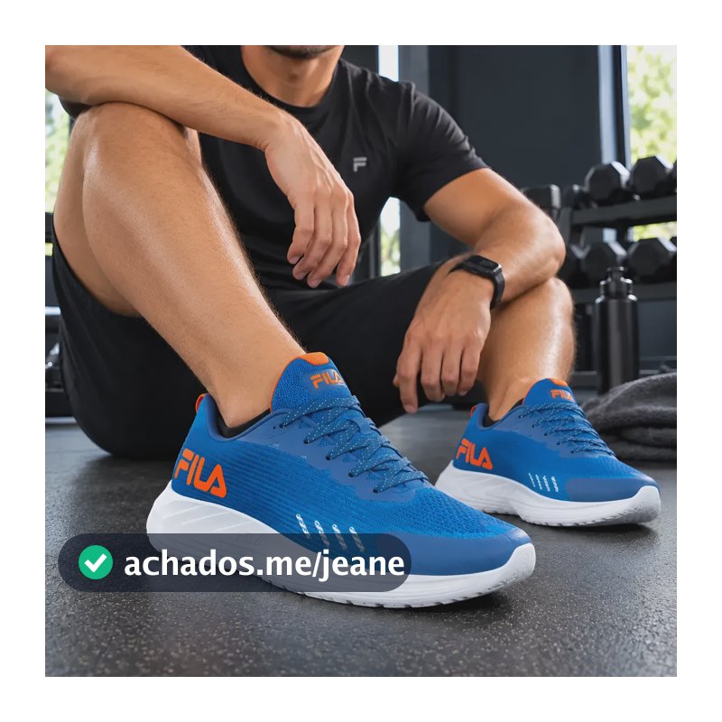 Tenis Fila Sprint Leve Masculino Esportivo Academia Treino Azul Noturno/azul Petroleo Mesh 41 41