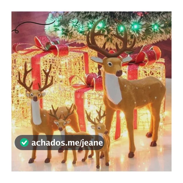 Família Rena Alce Para Apartamento Marrom Decoração Natal 3u