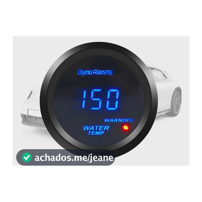 Medidor de Temperatura Digital para Motor Automotivo com Alarme e Suporte
