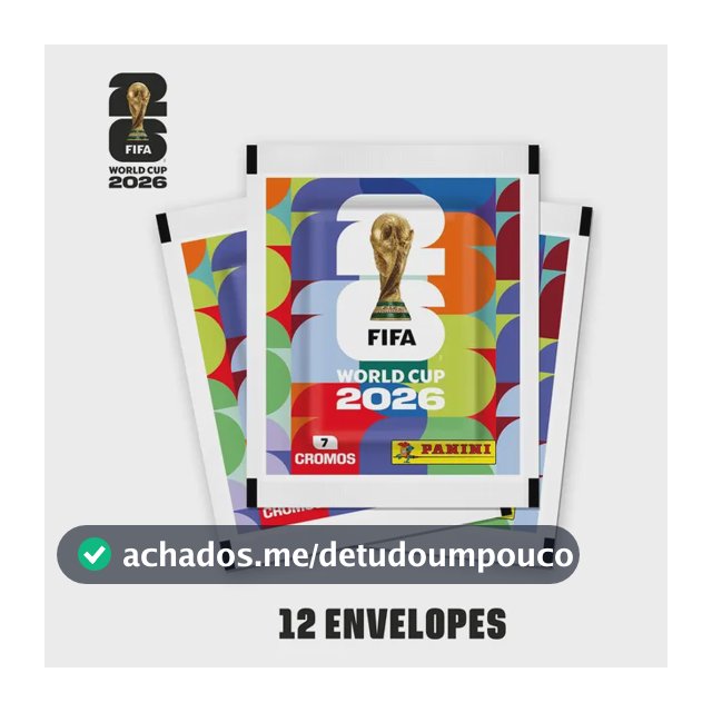 Copa do Mundo da Fifa 2026™ Kit com 12 envelopes de figurinhas Fifa World Cup 2026™ - Panini - Capa Mole