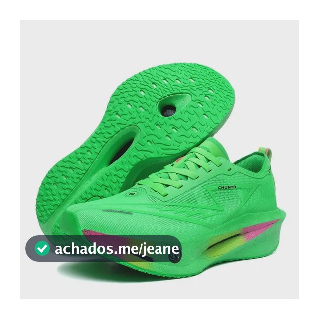 Tênis De Corrida Chunta Com Placa De Fibra De Carbono Azul 4 Verde 43 Eu