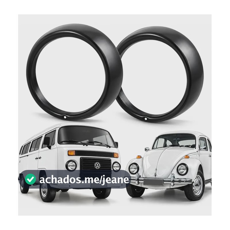 Par Kit De Aro Do Farol Do Fusca E Kombi 1976 A 1986