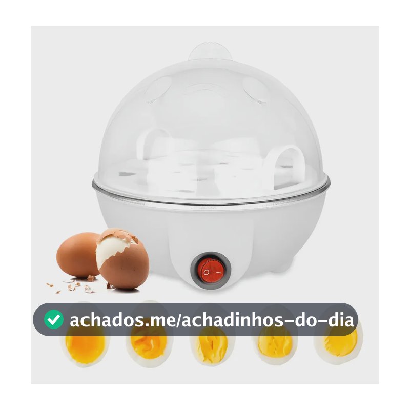 Cozedor Elétrico De Ovos A Vapor Portátil 110v Tem Tudo Branco 50hz/60hz