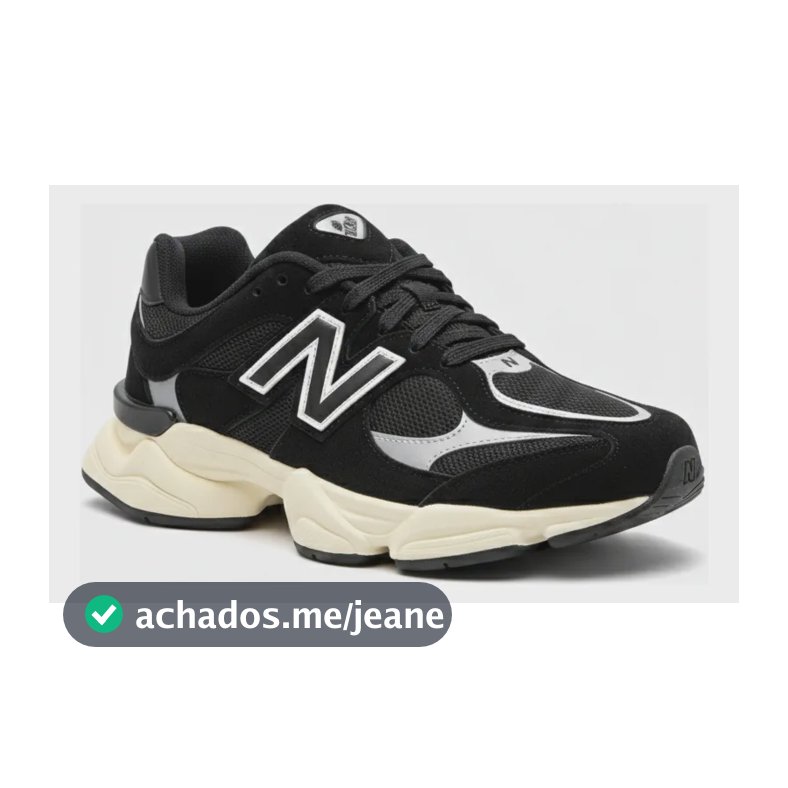 Tênis New Running 9060 Academia Confortavel Promocional Preto 40