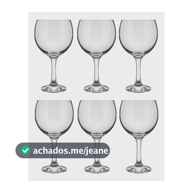 Jogo 6 Peças Taça de Gin 600ml - Nadir