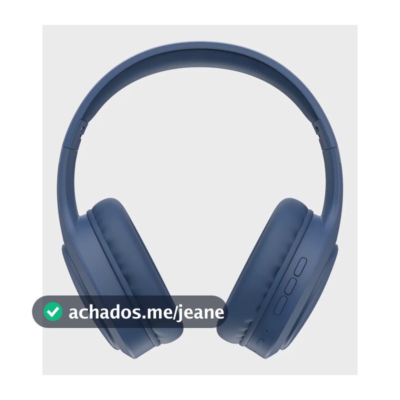 Fone De Ouvido Headphone Dapon H02d Bluetooth 5.1 Over-ear 22 Horas De Bateria Cor Azul