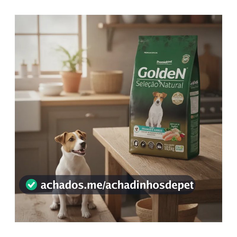 Ração Golden Seleção Natural Cães Adultos Porte Pequeno Frango & Arroz 10,1kg