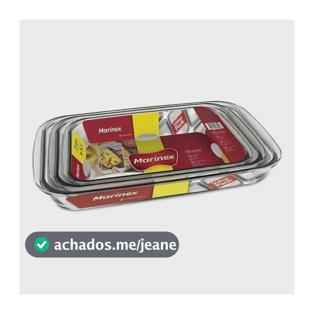 Conjunto de fontes Marinex de 3 peças em vidro