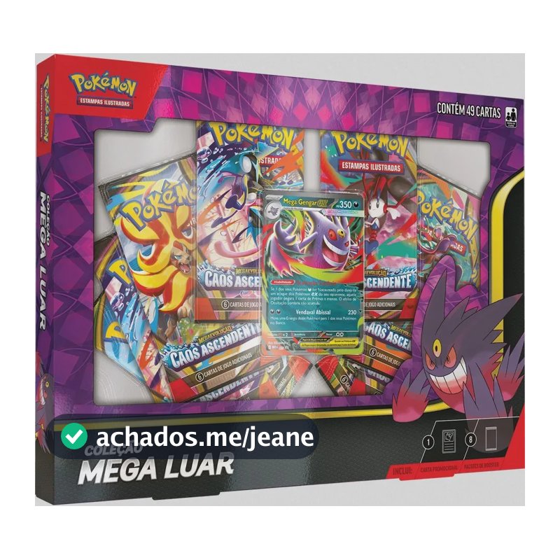Box Pokémon Coleção Mega Luar Mega Gengar Ex - Copag