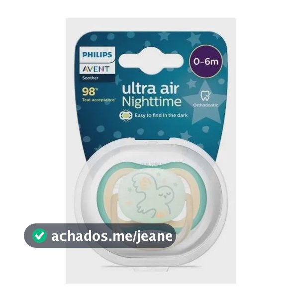 Chupeta Avent Ultra Air Passaro Neutra Brilha Escuro 0-6 M Período de idade 0-6 meses